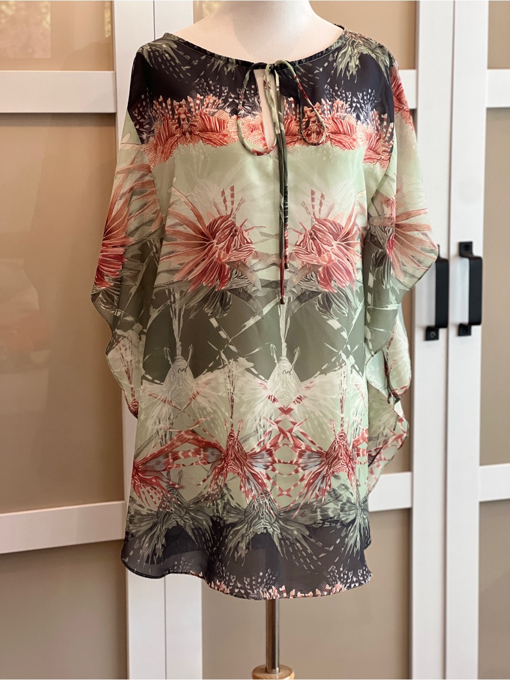 Lenny Niemeyer Atlantis New JU KAFTAN -Tunic Cover-up / Mini Dress -Small